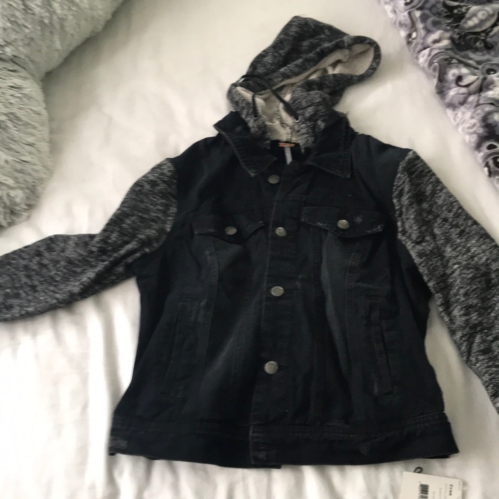 Hooded jean jacket